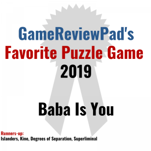Favorite Puzzle Game of 2019: Baba Is You